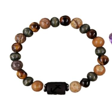 Imagem de Pulseiras elásticas para mulheres, homens, olho de tigre natural, lápis-lazúli, contas de cristal, pulseiras elásticas para alegria, felicidade, prazer, joias empilháveis para homens, pulseiras