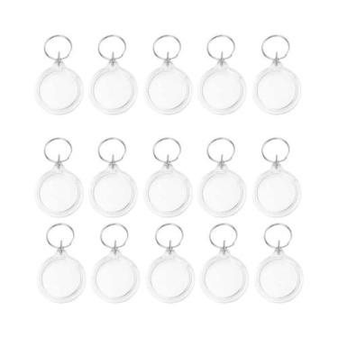 Imagem de 30PCS Porta-Chaves De Acrílico Em Forma De Círculo Com Inserto Persona