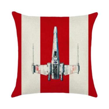 Imagem de Capa De Almofada Em Linho Bege Com Estampa De Avião Para Sofá, Carro, 