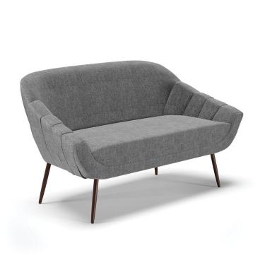 Imagem de Namoradeira 02 Lugares Linho Grafite