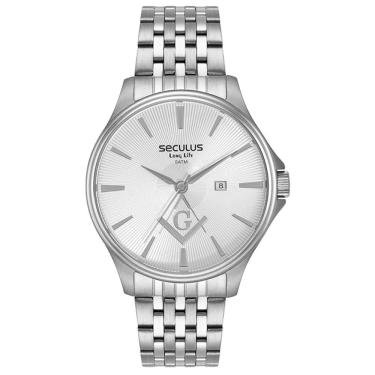 Imagem de Relogio Seculus Masculino Long Life Maçonaria 44201g0svna3