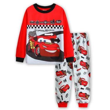 Imagem de Conjunto De Pijamas De Algodão Para Meninos, Carros McQueen, Desenho A