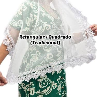Imagem de Véu Ccb Congregação Cristã Renda Guipir Floral Adulto (modelo Lorena) 
