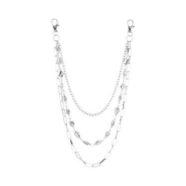 Imagem de Cinto De Cintura Duplo Unissex Estilo Harajuku Punk Acessório De Jeans