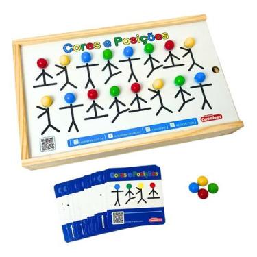 Imagem de Jogo Cores e Posições Brinquedos Educativos Infantil Cognitivo Carimbr