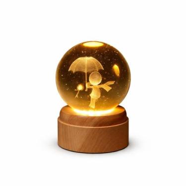 Imagem de Luminária Globo Decorativa 8cm em Cristal e Plástico Ideal para Decora