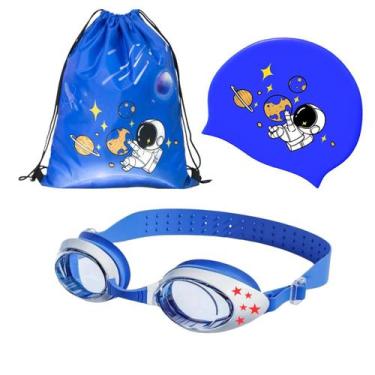 Imagem de Kit Hero Band Óculos Natação com Bolsa Touca Estojo Infantil Personage