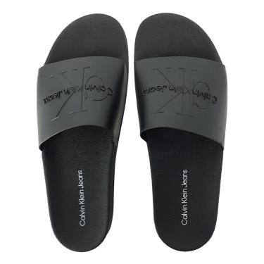 Imagem de Chinelo Calvin Klein Jeans Slide Logo Issue Preto-Masculino