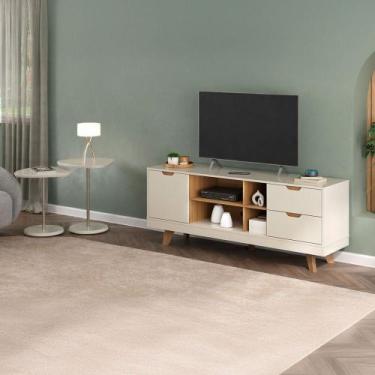 Imagem de Sala Completa para TV Até 60" Isa 1 Porta 2 Gavetas com 2 Mesas de Apo