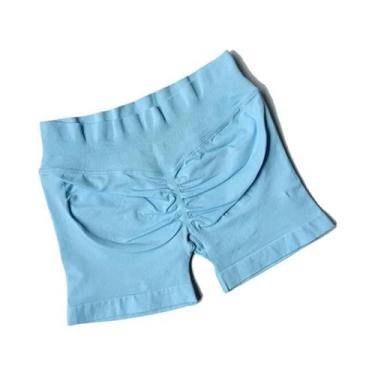 Imagem de Shorts Esportivos Femininos De Cintura Alta Para Verão, Respiráveis, C