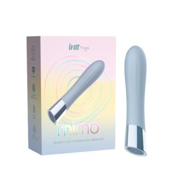 Imagem de Vibrador Bullet Mimo Recarregável com 10 Modos De Vibração Intt - Azul
