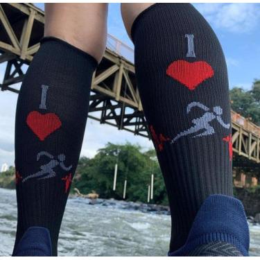 Imagem de Meia de Compressão Corrida - EU AMO CORRER MOD 2 - T-Socks, 33 ao 37, 