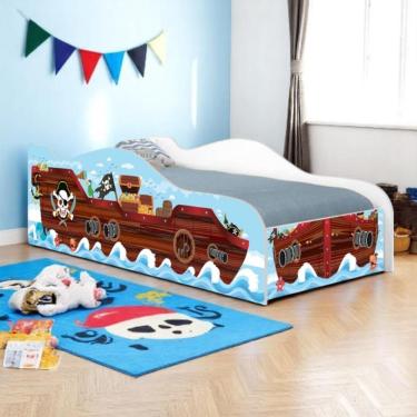 Imagem de Cama Barco Pirata Kids Infantil Com Colchão