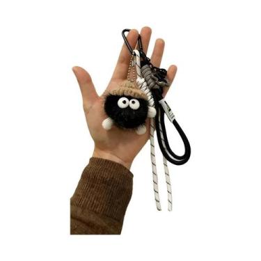 Imagem de Chaveiro De Couro Com Bola De Carvão De Desenho Animado, Pingente De P