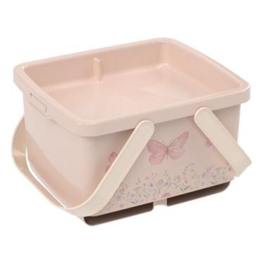 Imagem de Caixa Organizadora Infantil Porta Fraldas Bebê Plasútil, Jardim Encant