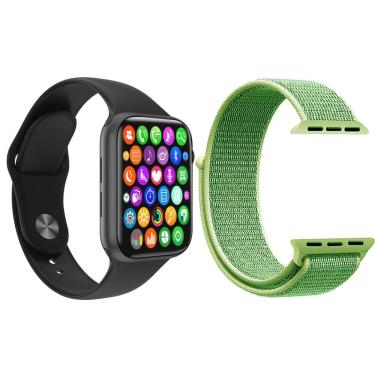 Imagem de Kit Smartwatch Iwo8 Lite Plus Preto + Pulseira Verde