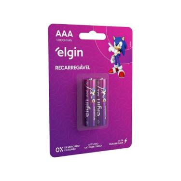 Imagem de Pilha Recarregável AAA 1000 MAH Blister 2 Unidades Elgin, 2