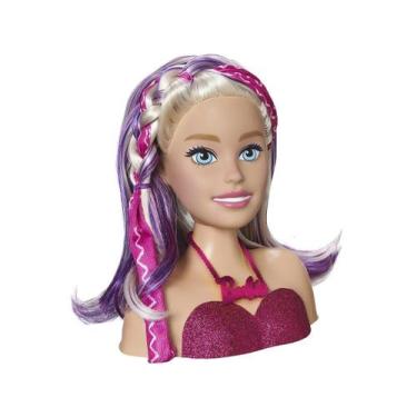 Imagem de Busto da Boneca Barbie Estilos de Rosto com Mechas e 22 Acessórios - P