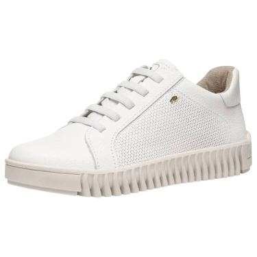 Imagem de Tênis Feminino Couro Casual Fácil Calce Linha Yoga Pegada