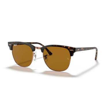 Imagem de Óculos de Sol Ray-Ban Clubmaster 0RB3016 130933 Tam 51 / Havana Marrom - Lentes Marrom