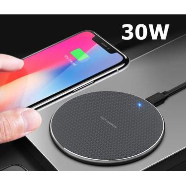 Imagem de Carregador Super Rápido 30w Qi Sem Fio Para iPhone Samsung - SG UTILID