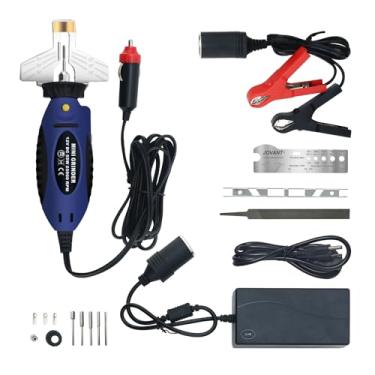 Imagem de jovant Kit De Afiador Motosserra Elétrico, Corrente 12V, Cc 55W 25000Prm, Com 5 Pedras Amolar Liga, Lima, Conversor 110V Para Adaptador Tomada 12V (Etj007)