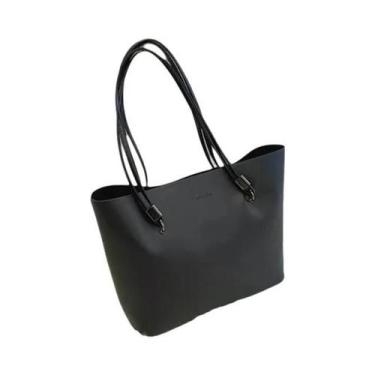Imagem de Bolsa Tote Preta De Grande Capacidade Para Mulheres, Bolsa De Ombro Ca