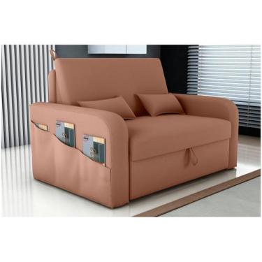 Imagem de Sofá Cama 2 lugares Compacto com Baú 140 Larg Lady Day Matrix, Cobre, 