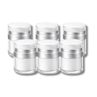 Imagem de Kit 6x Frascos Airless 50g Sistema Pump Para Cosméticos - Homelab