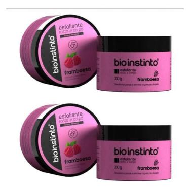 Imagem de 2x Esfoliante Bio Instinto Corpo Facial Colágeno 300g FRAMBOESA