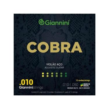 Imagem de Encordoamento Para Violão 12 Cordas Aço .010 Série Cobra