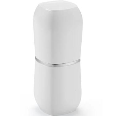 Imagem de Porta Escova de Dente Arthi Conceito para Organização de Acessórios de Higiene com Tampa Plástico Branco 8,5X8,5X20,5CM