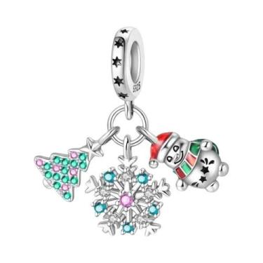 Imagem de Pingente De Inverno Em Prata Esterlina 925 Com Tema De Floco De Neve, 