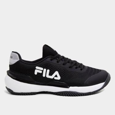 Imagem de Tênis Fila Invicto Saibro Masculino, Preto, Cinza, 39