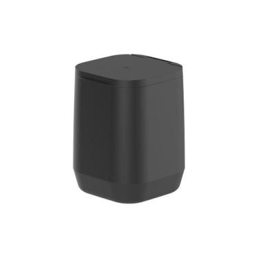 Imagem de Lixeira de piso/parede Ou 6L Linha Aura, Preto