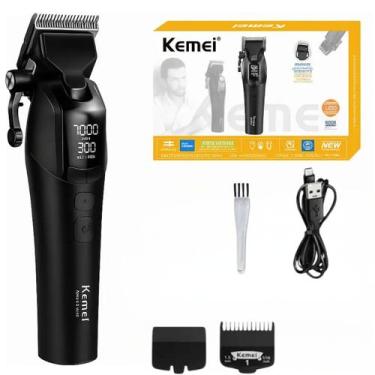Imagem de Kemei 1858 Aparador De Cabelo Profissional Corte Preciso Display LED E