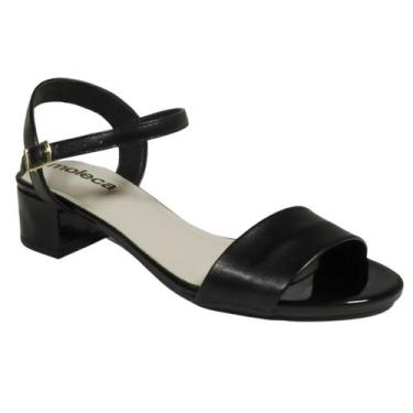 Imagem de Sandália Moleca Feminina Salto baixo Saltinho 5259.805, Preto, 37