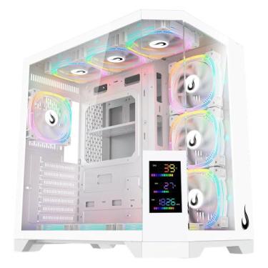 Imagem de Gabinete Gamer Rise Mode Zeus Glass Screen 02, Mid Tower, ATX, Display