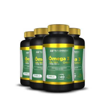 Imagem de 4x ÔMEGA 3 240 CAPS EPA 540MG + DHA 360MG HF SUPLEMENTOS-Unissex