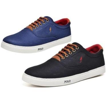 Imagem de Kit 2 Tênis Masculino Casual Sapatenis com Solado Confortável Ideal para o Dia a Dia e Estilo Urbano-Unissex