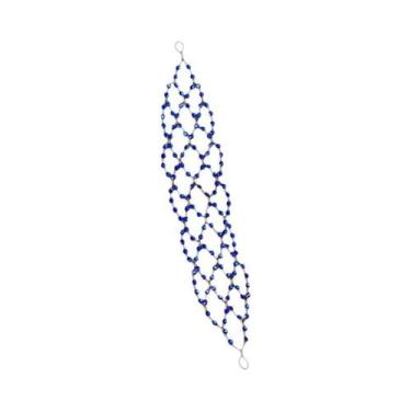 Imagem de Tiara De Cristal Com Pérolas E Strass Azul Para Mulheres, Acessório De