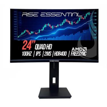 Imagem de Monitor Gamer Rise Mode Essential 24", QHD, 100Hz, 2ms, IPS, FreeSync,