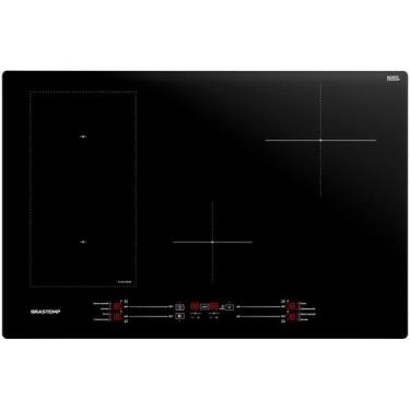 Imagem de Cooktop 4 Bocas Brastemp BDJ77BE Indução Preto 220V, Preto, 220V