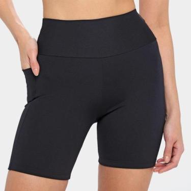 Imagem de Bermuda Hering Ciclista Feminina, Preto, P