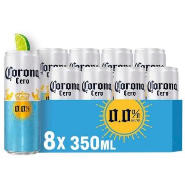 Imagem de Cerveja Corona Cero Sem Álcool 8 Unidades 350ml