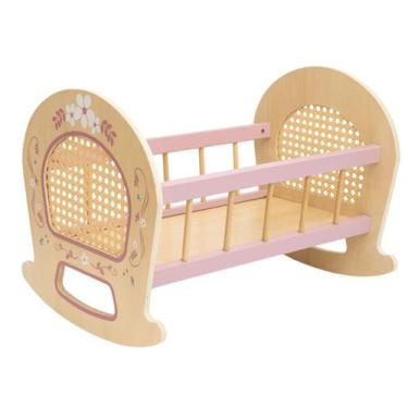 Imagem de Brinquedo Educativo De Madeira Berço Para Boneca Com Palha - Büp Baby