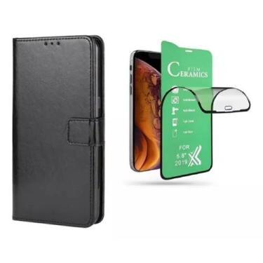 Imagem de Capa Capinha Carteira Para Moto G52 + Película de Cerâmica 9D - LXL
