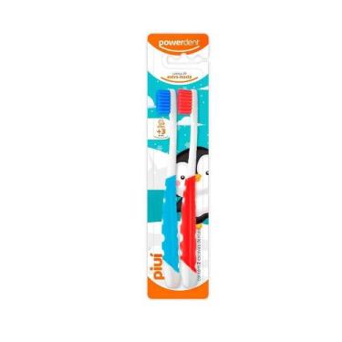 Imagem de Escova Dental Infantil Powerdent Piuí Cerdas Extra Macias 2 Unidades