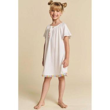 Imagem de Saída de Praia Infantil Kukiê em Malha Wave cor Off White, 3