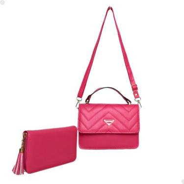Imagem de Bolsa Pequena Feminina De Mao E Transversal Com Carteira - DILEXSHOP, 